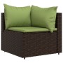 Set muebles de jardín 3 piezas y cojines ratán sintético marrón by , Outdoor sofas - Ref: Foro24-319827, Price: 179,64 €, Dis...
