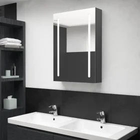 Bathroom cabinet with mirror and LED light gray 50x13x70 cm by vidaXL, bathroom vanities - Ref: Foro24-326497, Price: 107,81 ...