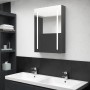Bathroom cabinet with mirror and LED light gray 50x13x70 cm by vidaXL, bathroom vanities - Ref: Foro24-326497, Price: 109,51 ...