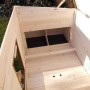 @Pet Gallinero de exterior madera blanco y marrón 136x74,5x75 cm von , Käfige und Lebensräume für Kleintiere - Ref: Foro24-44...