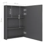 Badezimmerschrank mit Spiegel und LED hellgrau 50x13x70 cm von vidaXL, Badezimmerwaschtische - Ref: Foro24-326497, Preis: 107...