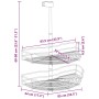 Bandeja cocina alambre 2 niveles plata 180 grados 85x44x80 cm von , Behälter für Küchenutensilien - Ref: Foro24-50973, Preis:...