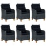 Juego de comedor para jardín de 7 piezas gris oscuro de vidaXL, Conjuntos de jardín - Ref: Foro24-3067939, Precio: 1,00 €, De...