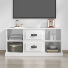 Mueble de TV madera contrachapada blanco brillo 99,5x35,5x48 cm von , TV-Möbel - Ref: Foro24-816274, Preis: 74,68 €, Rabatt: %