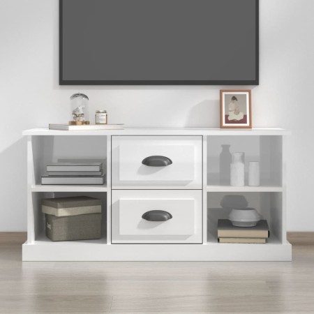 Mueble de TV madera contrachapada blanco brillo 99,5x35,5x48 cm von , TV-Möbel - Ref: Foro24-816274, Preis: 74,68 €, Rabatt: %
