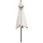 Sombrilla con palo de acero blanca arena 3 m by , Umbrellas - Ref: Foro24-40770, Price: 63,98 €, Discount: %