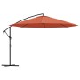 Sombrilla voladiza con poste de aluminio terracota 350 cm de , Sombrillas - Ref: Foro24-44508, Precio: 113,05 €, Descuento: %
