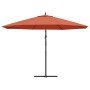Sombrilla voladiza con poste de aluminio terracota 350 cm de , Sombrillas - Ref: Foro24-44508, Precio: 113,05 €, Descuento: %