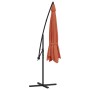 Sombrilla voladiza con poste de aluminio terracota 350 cm de , Sombrillas - Ref: Foro24-44508, Precio: 113,05 €, Descuento: %