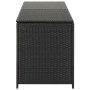 Caja de almacenaje de jardín ratán sintético negro 200x50x60 cm von , Aufbewahrungsboxen für den Außenbereich - Ref: Foro24-4...