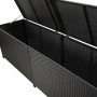 Caja de almacenaje de jardín ratán sintético negro 200x50x60 cm von , Aufbewahrungsboxen für den Außenbereich - Ref: Foro24-4...