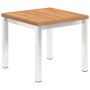 Mesa auxiliar jardín teca maciza y acero inoxidable 45x45x38cm von , Gartentische - Ref: Foro24-46512, Preis: 96,15 €, Rabatt: %