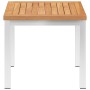 Mesa auxiliar jardín teca maciza y acero inoxidable 45x45x38cm von , Gartentische - Ref: Foro24-46512, Preis: 96,15 €, Rabatt: %