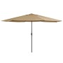 Sombrilla de jardín con palo de metal taupe 390 cm by , Umbrellas - Ref: Foro24-47381, Price: 78,00 €, Discount: %