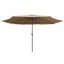 Sombrilla de jardín con palo de metal taupe 390 cm by , Umbrellas - Ref: Foro24-47381, Price: 78,00 €, Discount: %