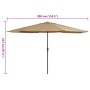 Sombrilla de jardín con palo de metal taupe 390 cm by , Umbrellas - Ref: Foro24-47381, Price: 78,00 €, Discount: %