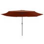Sombrilla de jardín con palo de metal terracota 390 cm by , Umbrellas - Ref: Foro24-47383, Price: 88,43 €, Discount: %