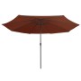 Sombrilla de jardín con palo de metal terracota 390 cm by , Umbrellas - Ref: Foro24-47383, Price: 88,43 €, Discount: %