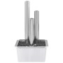 Fuente de jardín de acero inoxidable plateado 48x34x88 cm by , Fountains and waterfalls - Ref: Foro24-48090, Price: 356,01 €,...