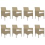 Garten Esstischgarnitur 9 Stück beige von vidaXL, Gartensets - Ref: Foro24-3067861, Preis: 792,13 €, Rabatt: %
