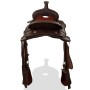 Montura occidental, cabezada y pechera cuero real 15" marrón de , Monturas - Ref: Foro24-91347, Precio: 222,41 €, Descuento: %