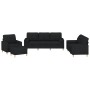 Juego de sofás con cojines 4 piezas tela negro by , Sofas - Ref: Foro24-3201270, Price: 683,83 €, Discount: %