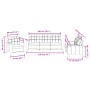 Juego de sofás con cojines 3 piezas tela rojo tinto by , Sofas - Ref: Foro24-3201264, Price: 585,33 €, Discount: %