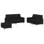 Juego de sofás con cojines 3 piezas tela negro by , Sofas - Ref: Foro24-3201302, Price: 481,08 €, Discount: %