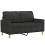 Juego de sofás con cojines 3 piezas tela negro by , Sofas - Ref: Foro24-3201302, Price: 481,08 €, Discount: %