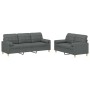 Juego de sofás con cojines 2 piezas tela gris oscuro von , Sofas - Ref: Foro24-3201323, Preis: 544,92 €, Rabatt: %