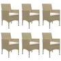 Juego de comedor de jardín de 7 piezas beige de vidaXL, Conjuntos de jardín - Ref: Foro24-3067767, Precio: 556,08 €, Descuent...