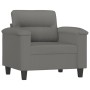 Juego de sofás con cojines 3 piezas tela microfibra gris oscuro by , Sofas - Ref: Foro24-3202292, Price: 795,16 €, Discount: %