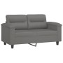 Juego de sofás con cojines 3 piezas tela microfibra gris oscuro by , Sofas - Ref: Foro24-3202292, Price: 795,16 €, Discount: %