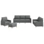 Juego de sofás con cojines 4 piezas tela gris oscuro by , Sofas - Ref: Foro24-3201251, Price: 746,11 €, Discount: %