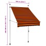 Toldo manual retráctil naranja y marrón 100 cm by , Awnings - Ref: Foro24-145834, Price: 78,53 €, Discount: %