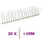 Set de 4 hileras de pinchos contra pájaros y palomas 20 uds 10m by , Animal repellents - Ref: Foro24-149127, Price: 46,27 €, ...