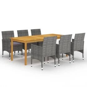 7-piece gray garden dining set by vidaXL, Garden sets - Ref: Foro24-3067856, Price: 602,76 €, Discount: %