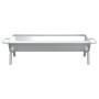 Bandeja para barbacoa acero inoxidable plateado 118x42x30,5 cm de , Barbacoas - Ref: Foro24-319969, Precio: 87,16 €, Descuent...