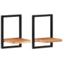 Estantes de pared 2 unidades madera maciza acacia 25x25x35 cm de , Estantes y estanterías - Ref: Foro24-338461, Precio: 41,26...