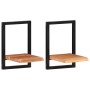 Estantes de pared 2 unidades madera maciza acacia 25x25x35 cm de , Estantes y estanterías - Ref: Foro24-338461, Precio: 41,26...