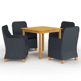 Dark Gray 5-Piece Garden Dining Set by vidaXL, Garden sets - Ref: Foro24-3067757, Price: 536,32 €, Discount: %
