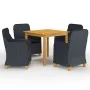 Dunkelgraues 5-teiliges Garten-Essset von vidaXL, Gartensets - Ref: Foro24-3067757, Preis: 536,32 €, Rabatt: %