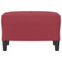 Reposapiés de cuero sintético rojo tinto 60x50x41 cm by , Ottomans - Ref: Foro24-349291, Price: 54,14 €, Discount: %