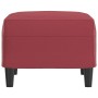 Reposapiés de cuero sintético rojo tinto 60x50x41 cm by , Ottomans - Ref: Foro24-349291, Price: 54,14 €, Discount: %