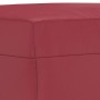 Reposapiés de cuero sintético rojo tinto 60x50x41 cm by , Ottomans - Ref: Foro24-349291, Price: 54,14 €, Discount: %