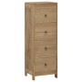 Cómoda de madera maciza de teca 30x30x90 cm by , Drawers - Ref: Foro24-340741, Price: 170,48 €, Discount: %