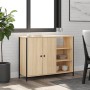 Aparador de madera de ingeniería roble Sonoma 100x33x75 cm von , Sideboards - Ref: Foro24-835550, Preis: 91,40 €, Rabatt: %