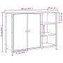Aparador de madera de ingeniería roble Sonoma 100x33x75 cm von , Sideboards - Ref: Foro24-835550, Preis: 91,40 €, Rabatt: %