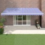 Toldo retráctil aluminio y tela azul y blanco 5x3 m von , Markisen - Ref: Foro24-3154425, Preis: 348,32 €, Rabatt: %