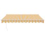 Toldo retráctil aluminio y tela blanco y amarillo 3x2,5 m by , Awnings - Ref: Foro24-3154431, Price: 195,49 €, Discount: %